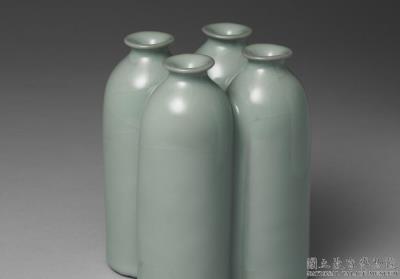 图片[2]-Four conjoined vases in green glaze, Qing dynasty, Yongzheng reign (1723-1735)-China Archive